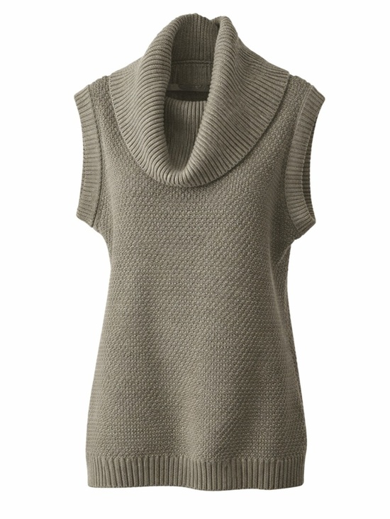 Dex Sweaters - DEX Cowl Neck Sleeveless Sweater Knit Olive Medium